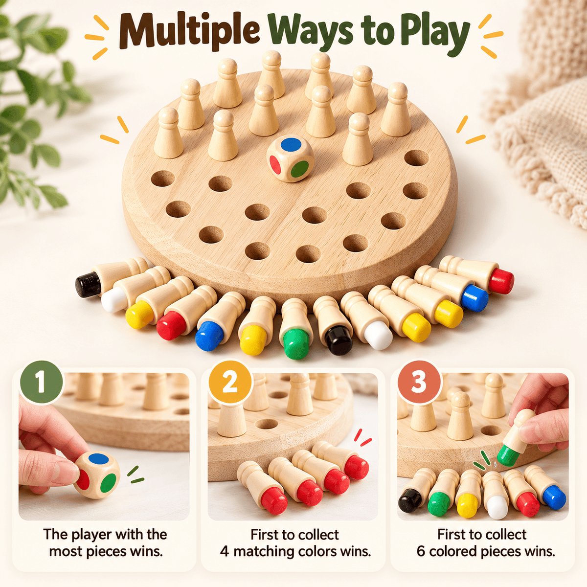 Little Match Wooden Memory Game