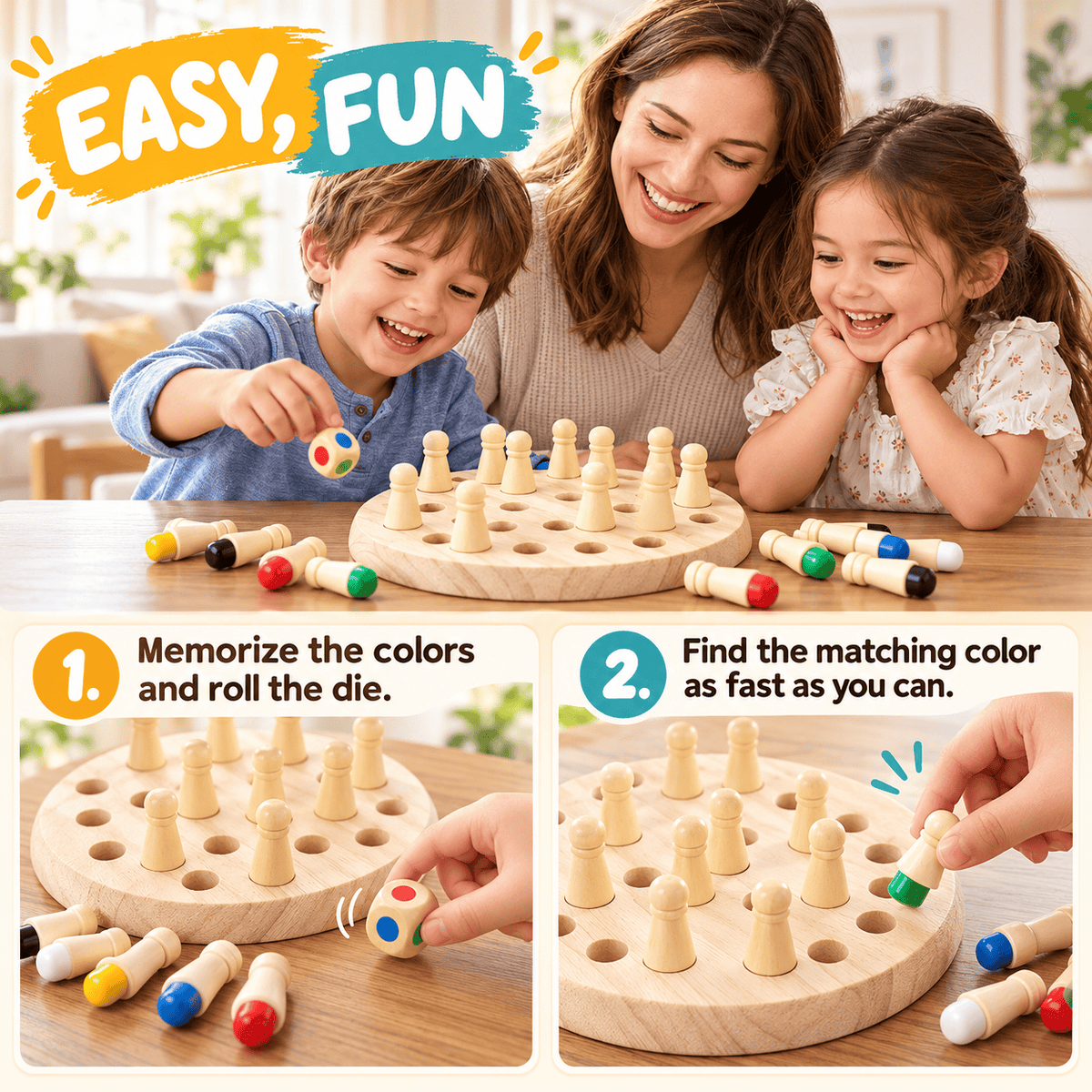 Little Match Wooden Memory Game