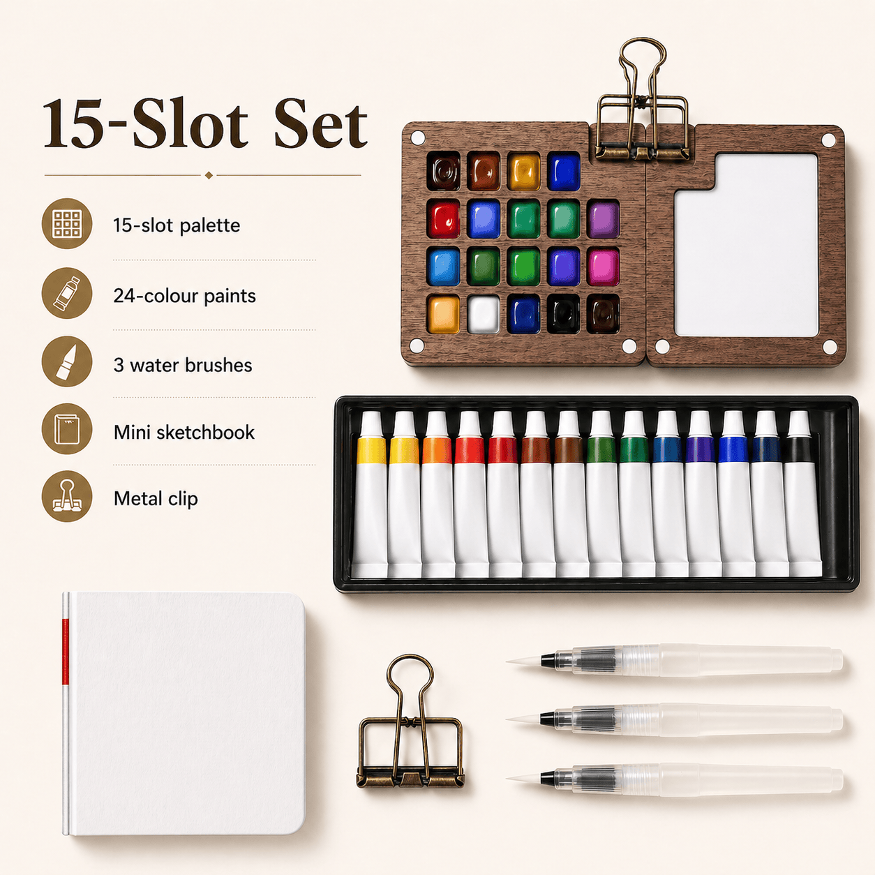 Pocket Paint Studio - Mini Watercolor Kit