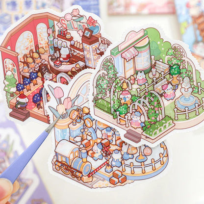 Mini Moments™ Cozy Cat Little Town Adventures - 8-in-1 Set - Level 1 Beginner