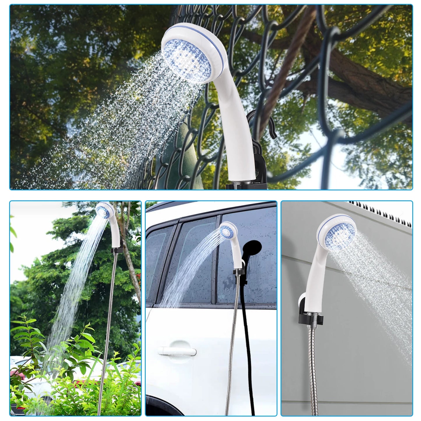 AquaEase: Portable Rechargeable Camping Shower Head