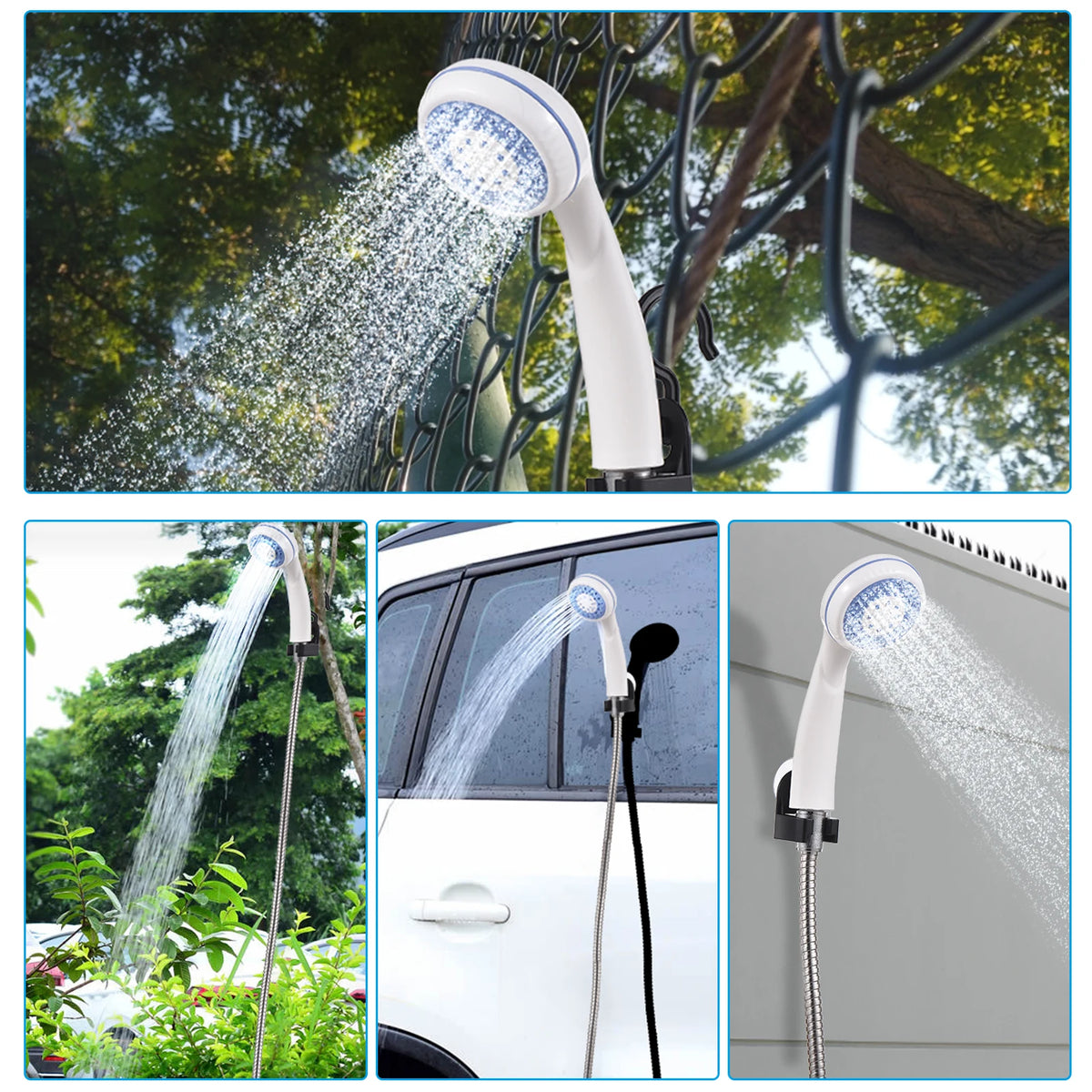 AquaEase: Portable Rechargeable Camping Shower Head