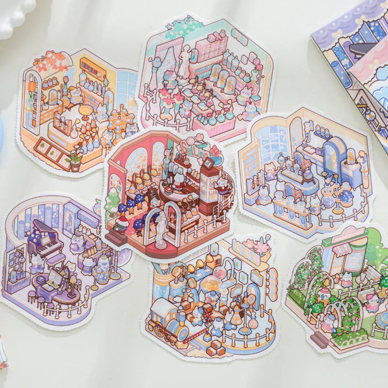 Mini Moments™ Cozy Cat Little Town Adventures - 8-in-1 Set - Level 1 Beginner