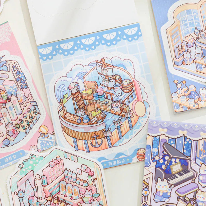 Mini Moments™ Cozy Cat Little Town Adventures - 8-in-1 Set - Level 1 Beginner
