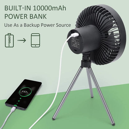 Tripod Camping Fan & Light