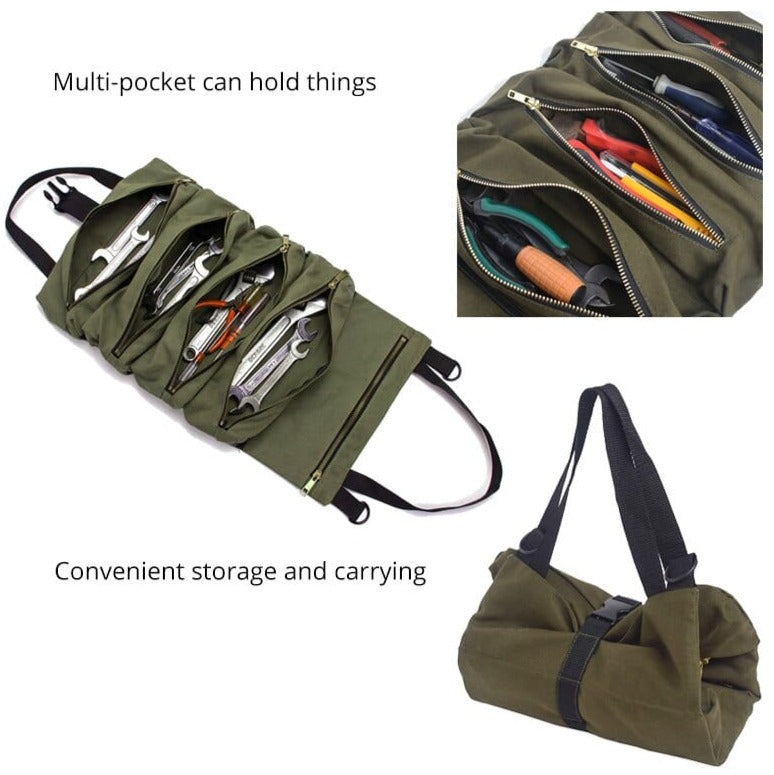 Canvas Carry All Bag - Collapsible Canvas Storage Bag - Maple & Mae