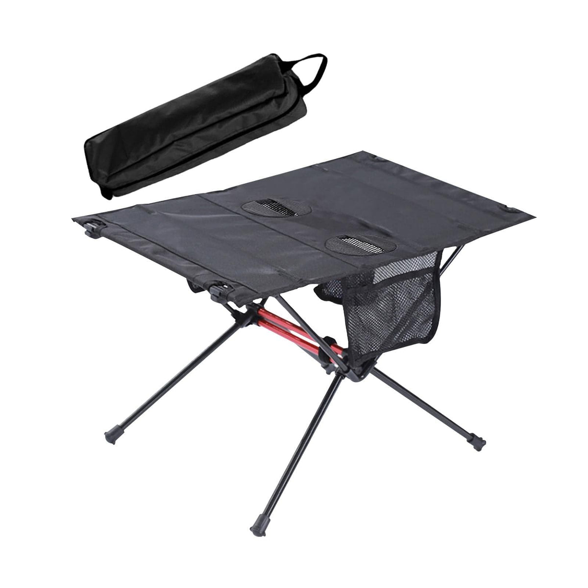 Mesh Table with Cup Holders