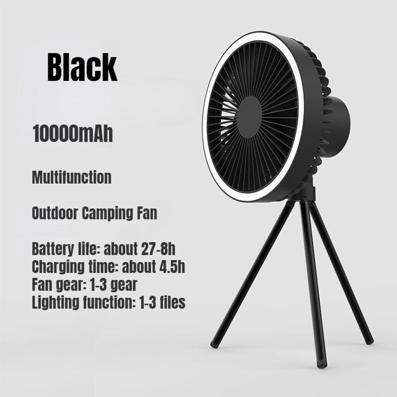 Tripod Camping Fan &amp; Light